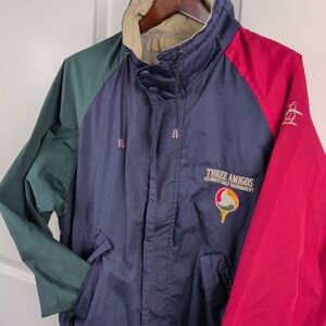 Vintage Munsingwear Three Amigos Golf Tournament Colorblock Jacket Mens Medium